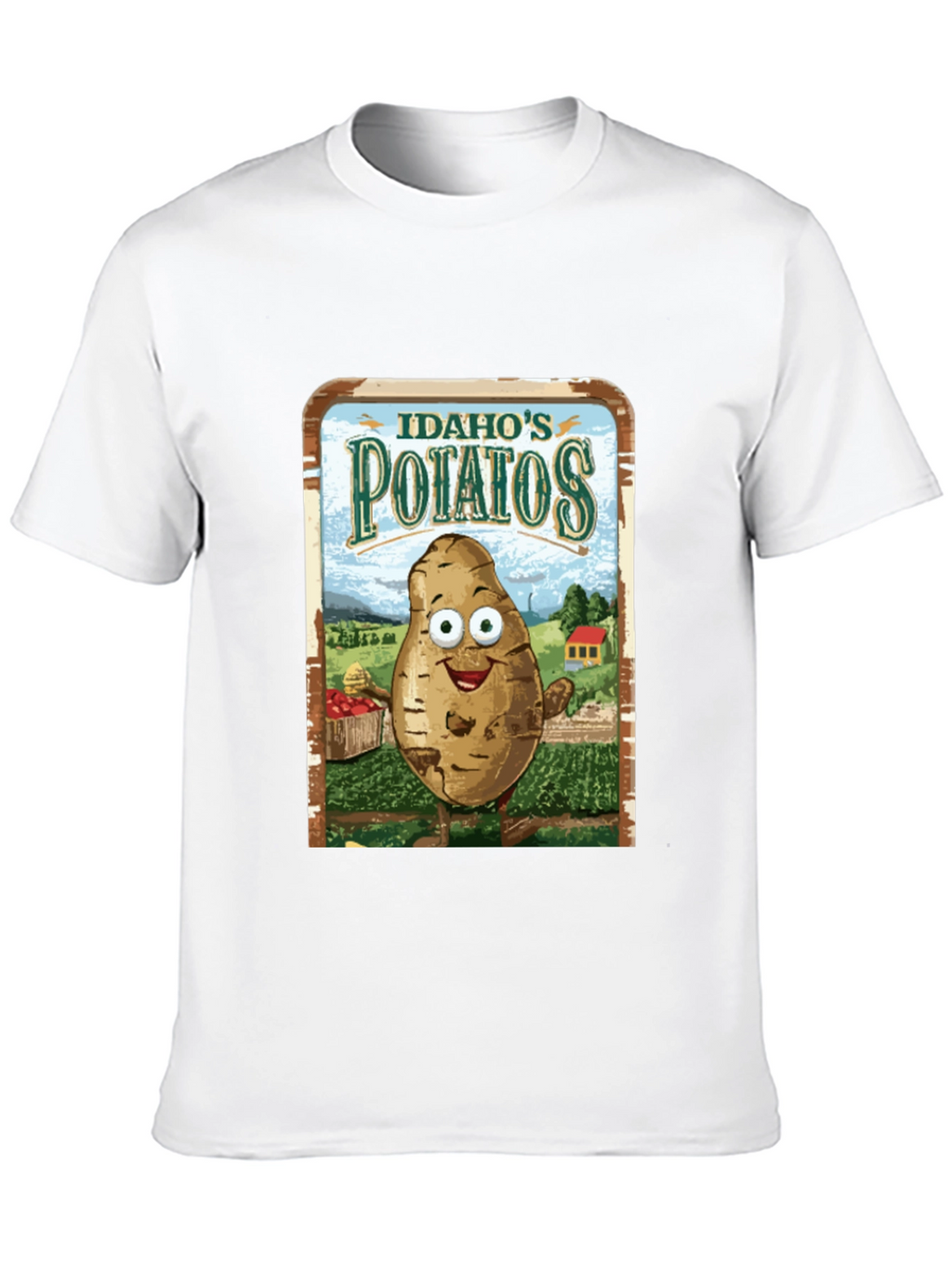 Idaho Potatoes Graphic Tee - Funny Cartoon Potato T-Shirt