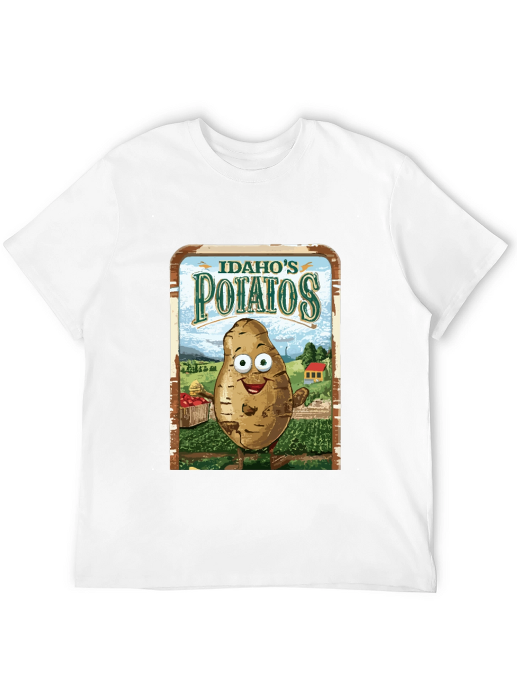 Idaho Potatoes Graphic Tee - Funny Cartoon Potato T-Shirt