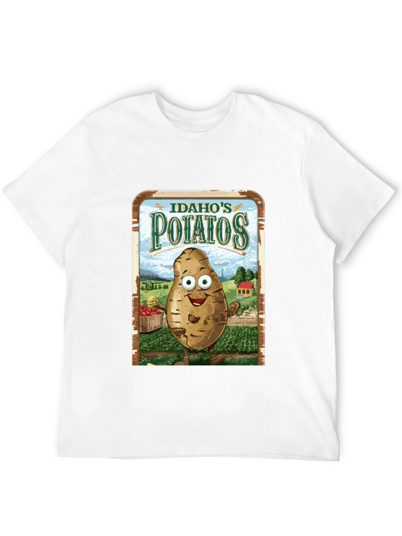 Idaho Potatoes Graphic Tee - Funny Cartoon Potato T-Shirt