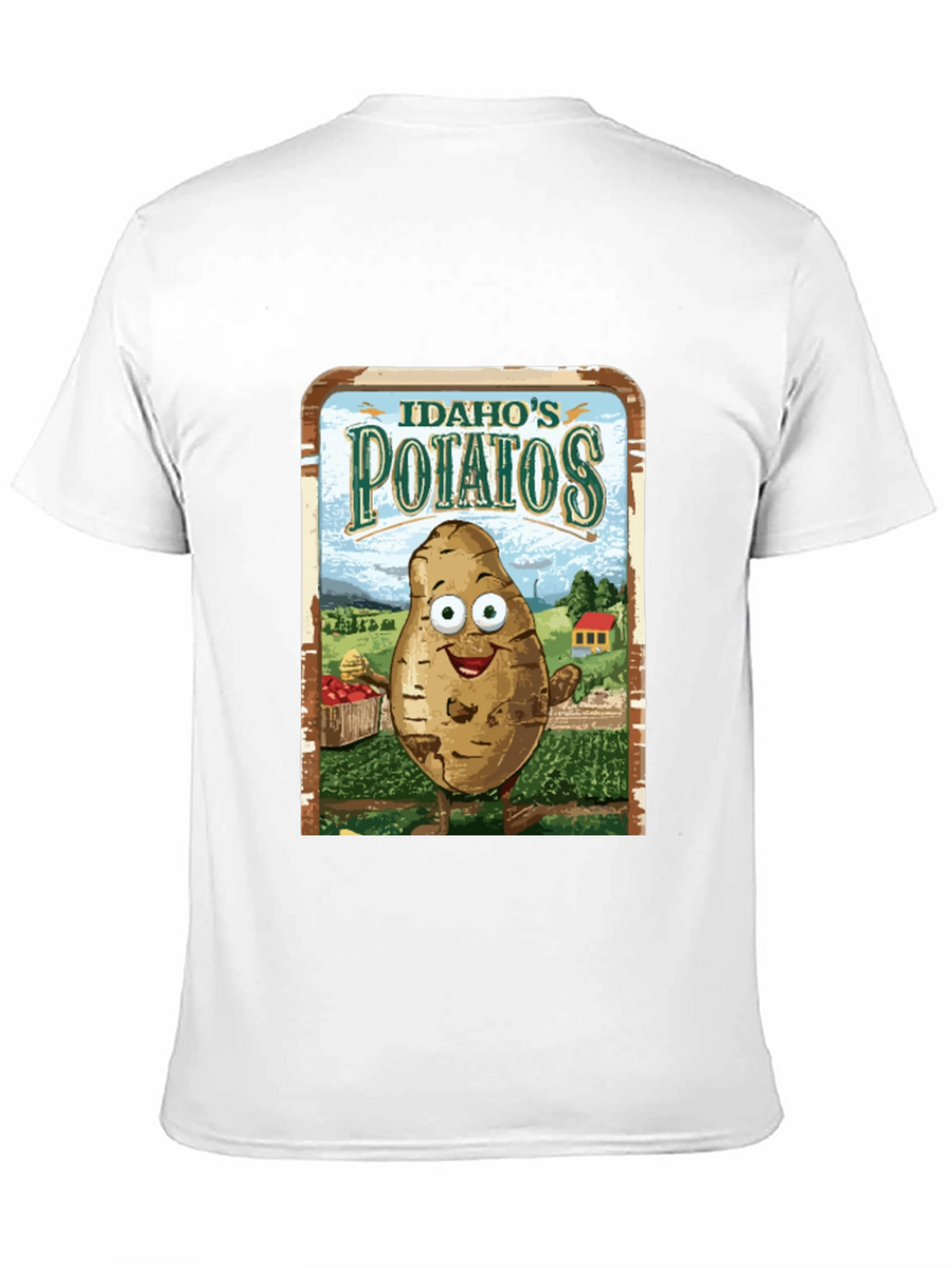 Idaho Potatoes Graphic Tee - Funny Cartoon Potato T-Shirt