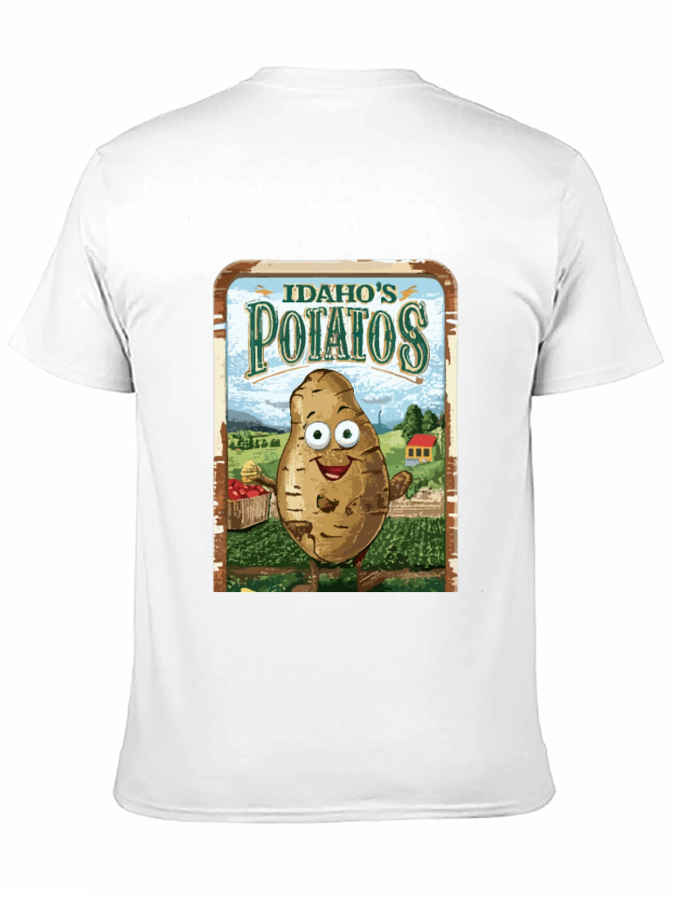 Idaho Potatoes Graphic Tee - Funny Cartoon Potato T-Shirt