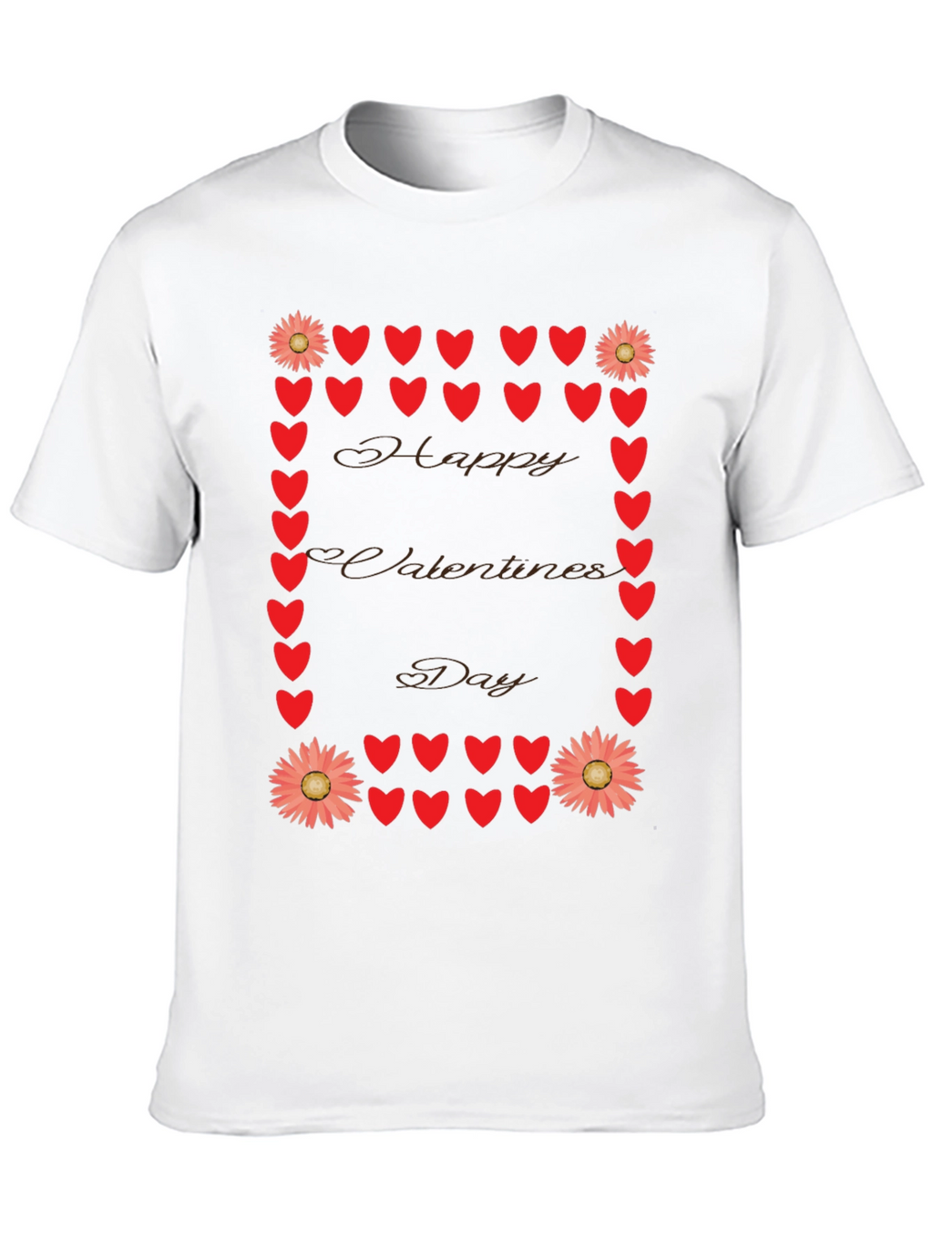 Valentines Day Heart & Flower T-Shirt