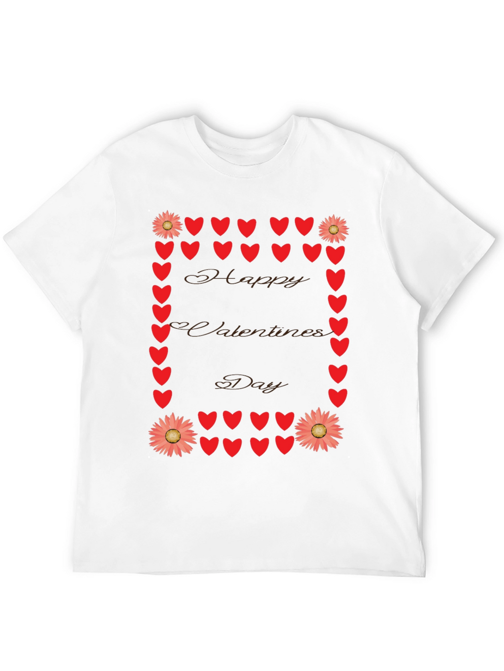 Valentines Day Heart & Flower T-Shirt
