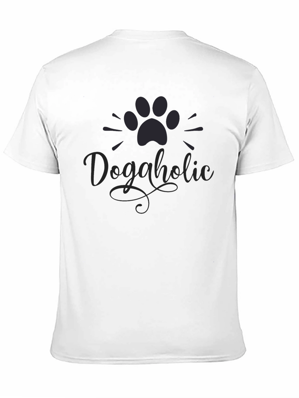 Dogaholic Paw Print Graphic T-Shirt