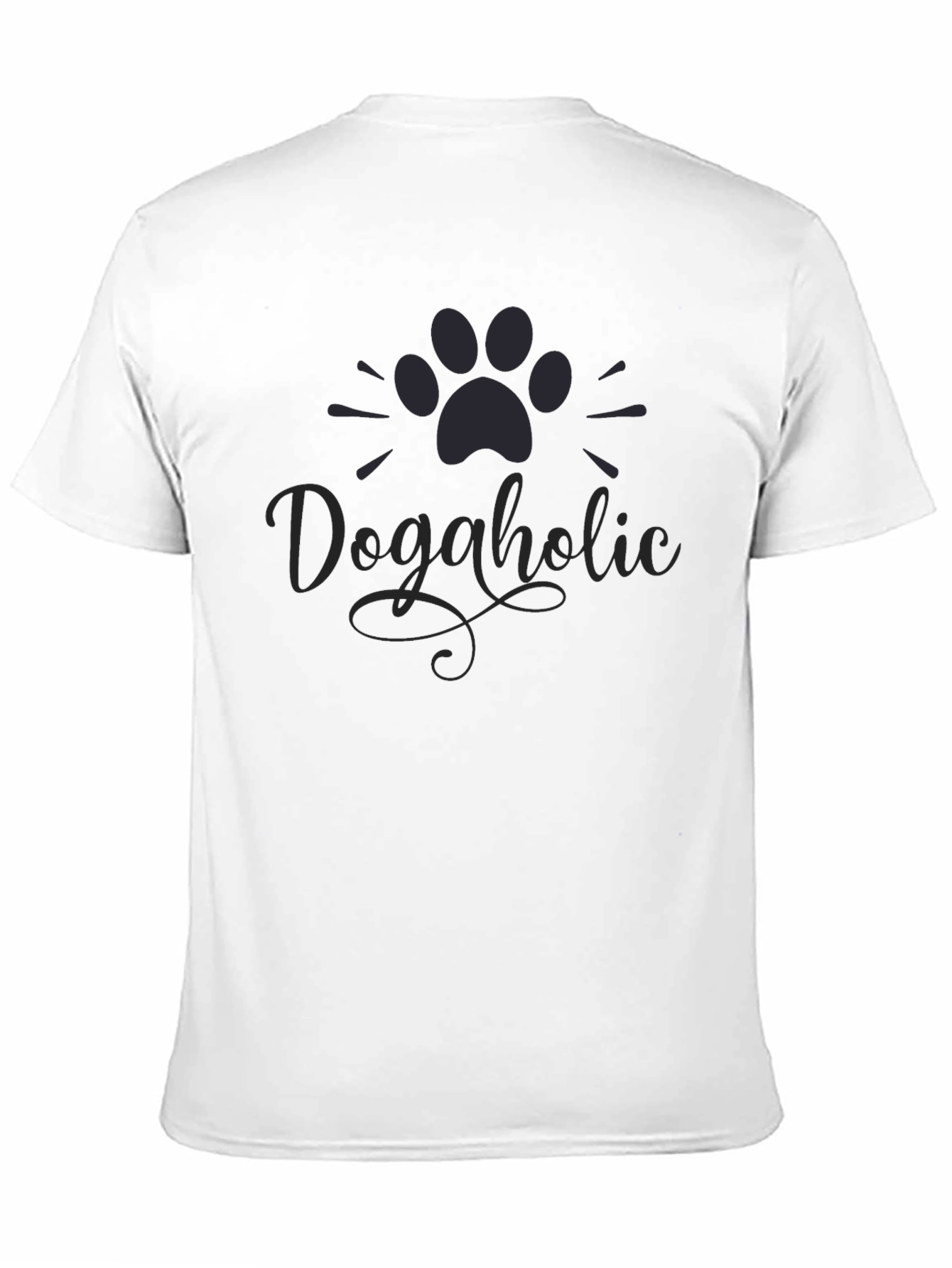 Dogaholic Paw Print Graphic T-Shirt