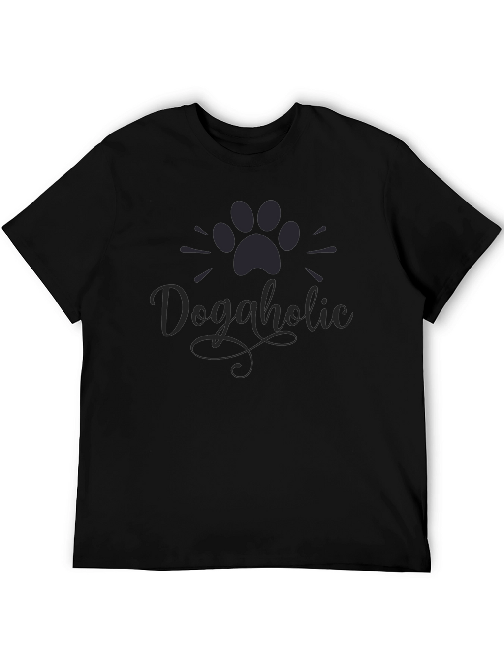 Dogaholic Paw Print Graphic T-Shirt