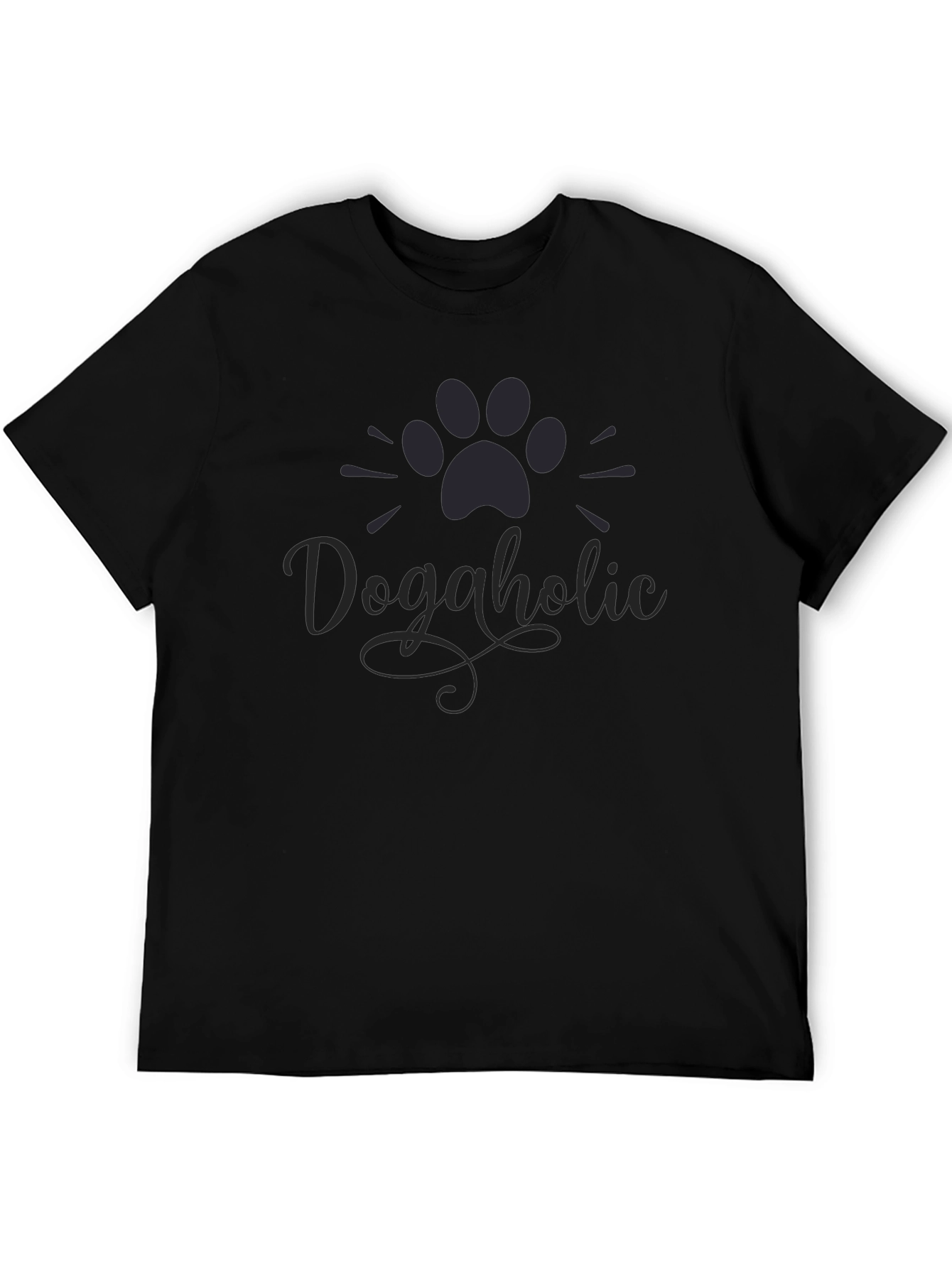 Dogaholic Paw Print Graphic T-Shirt