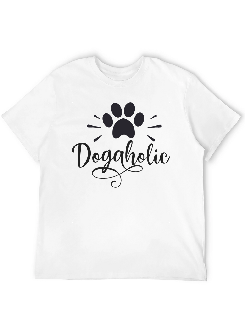 Dogaholic Paw Print Graphic T-Shirt
