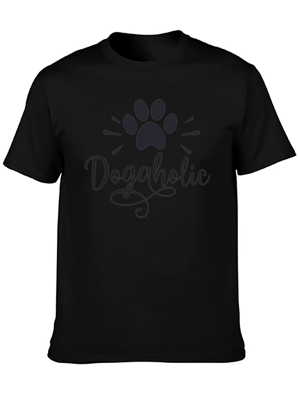 Dogaholic Paw Print Graphic T-Shirt