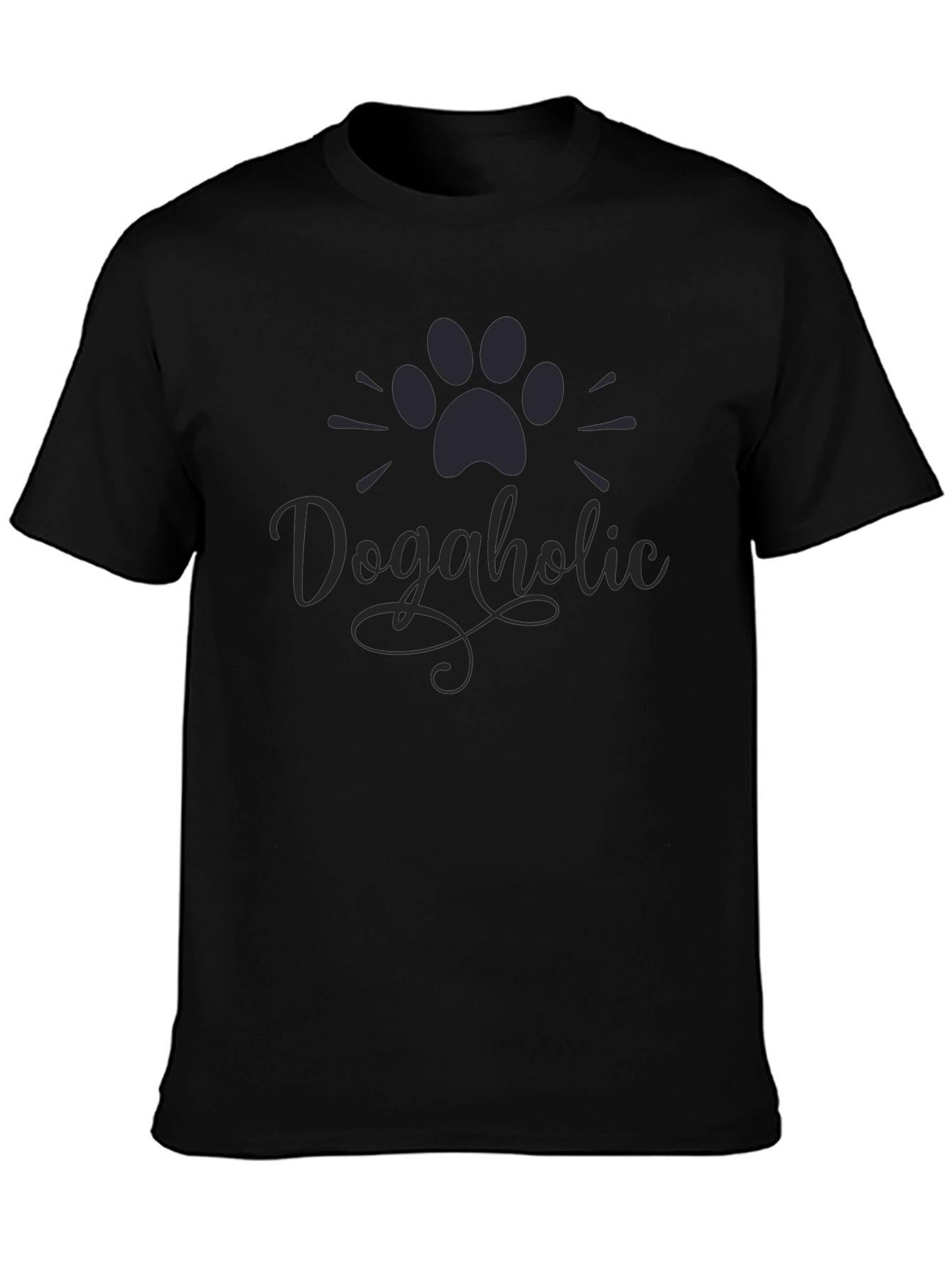 Dogaholic Paw Print Graphic T-Shirt