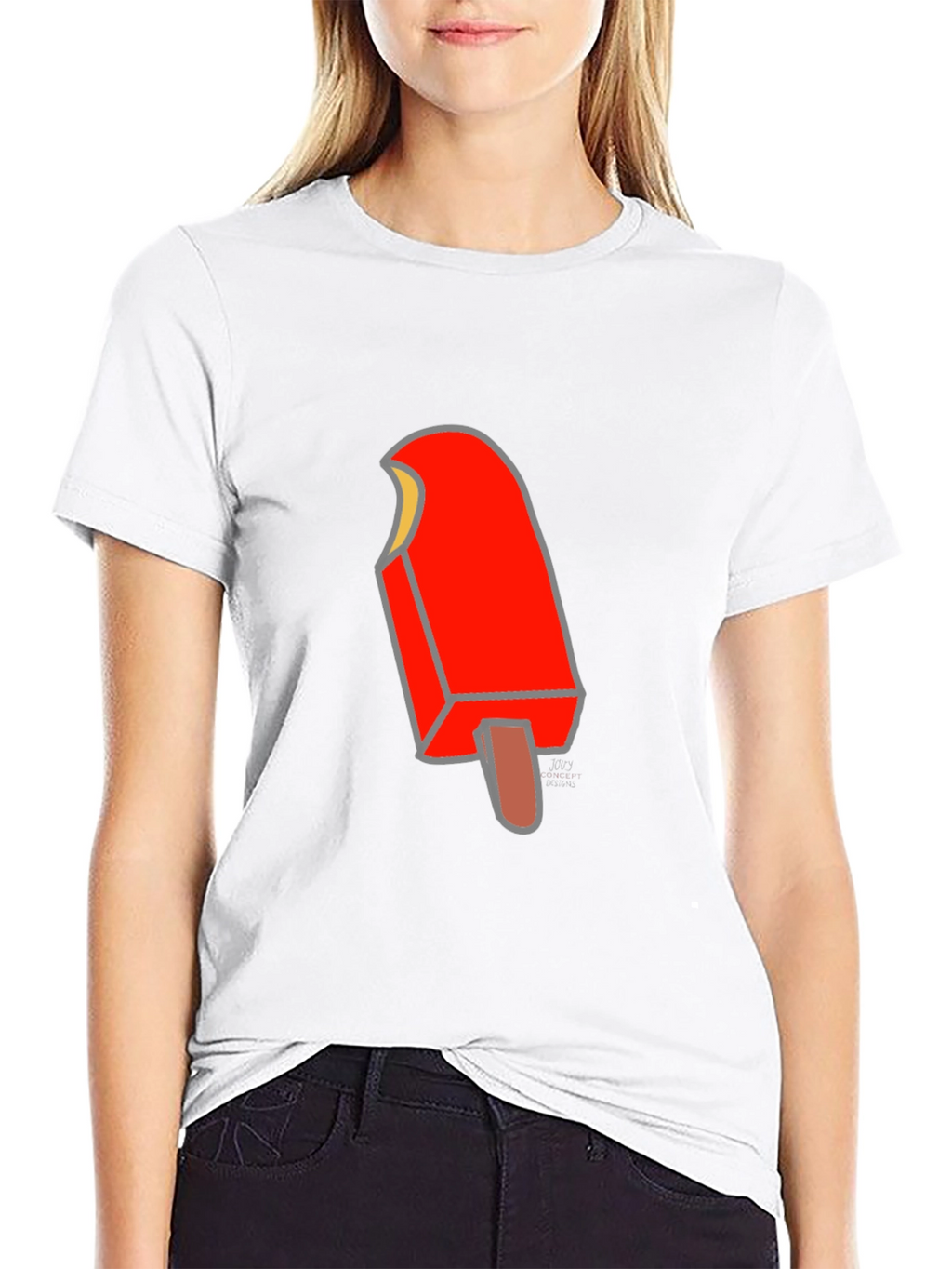 Cool Ice Pop Graphic Tee - Black Cotton T-Shirt