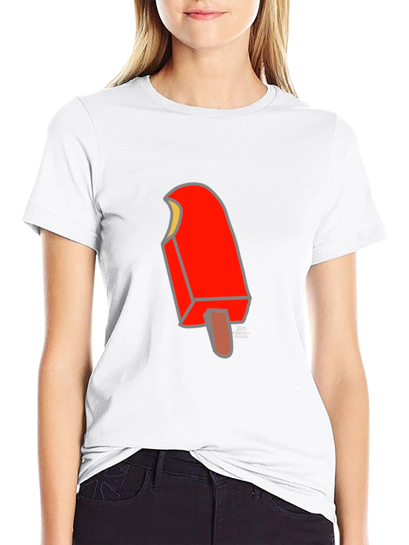 Cool Ice Pop Graphic Tee - Black Cotton T-Shirt