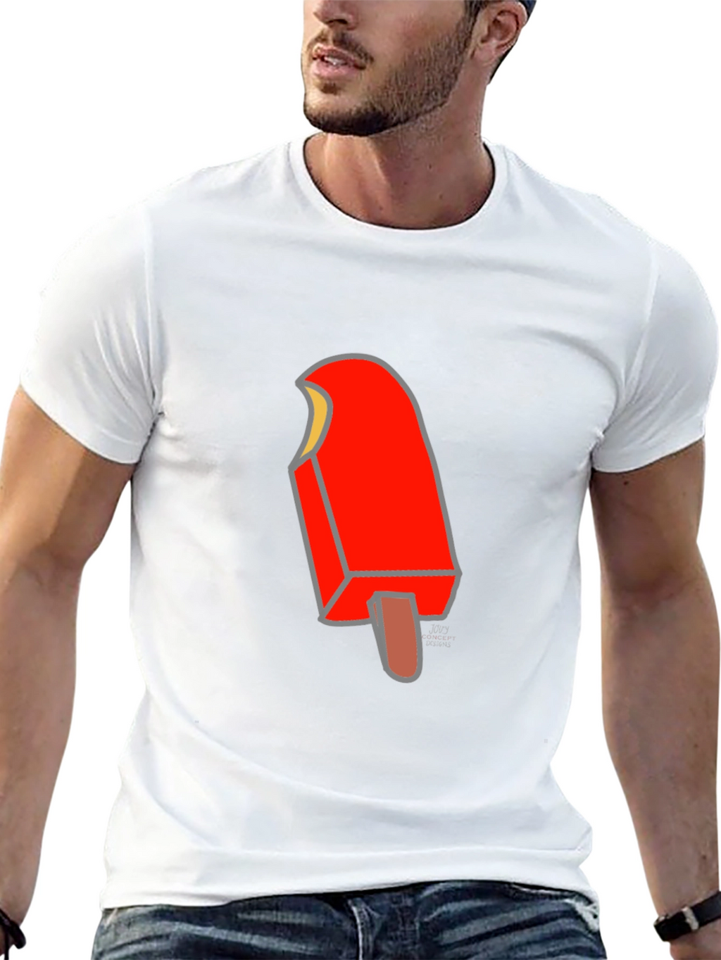 Cool Ice Pop Graphic Tee - Black Cotton T-Shirt