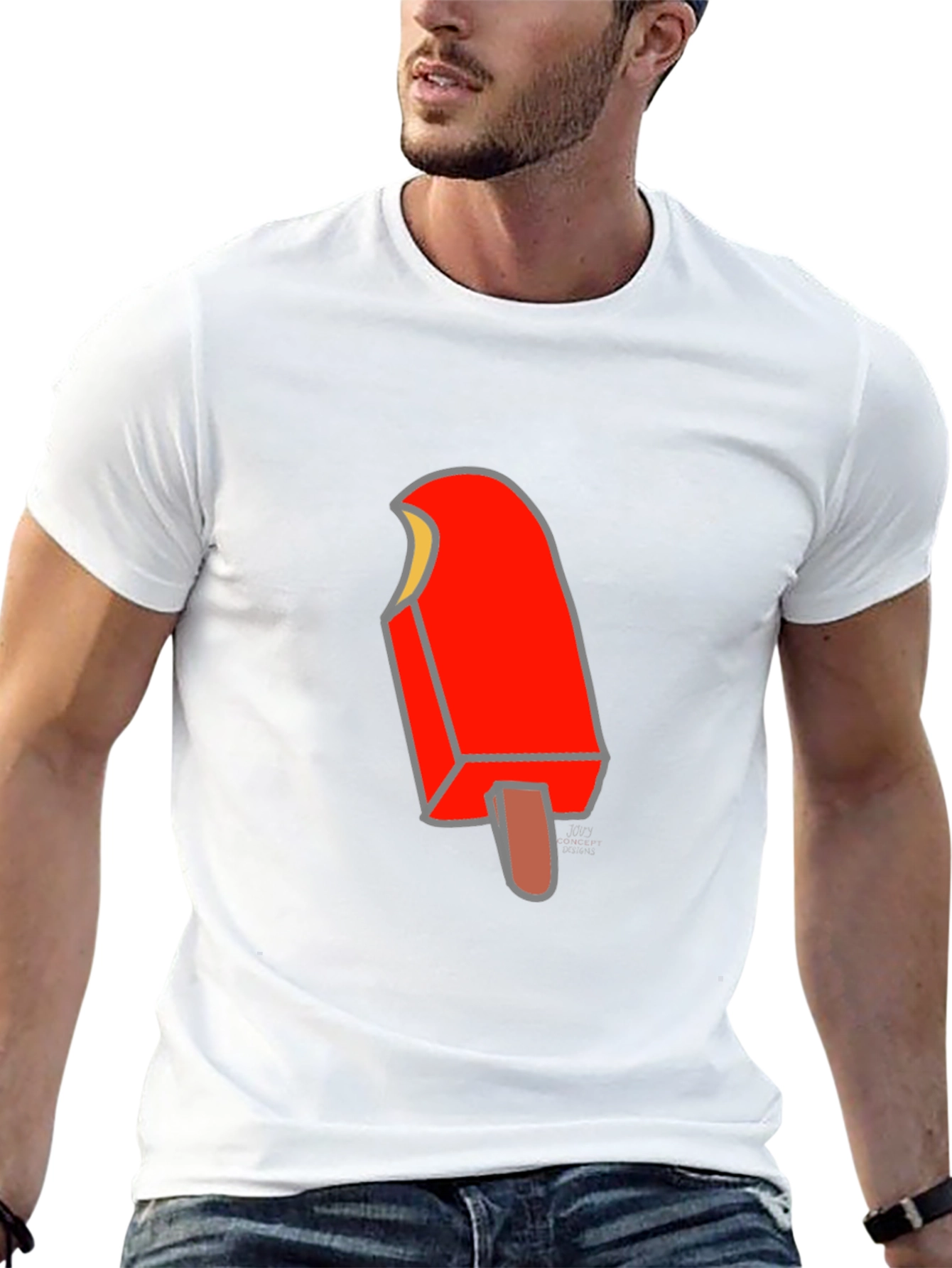Cool Ice Pop Graphic Tee - Black Cotton T-Shirt
