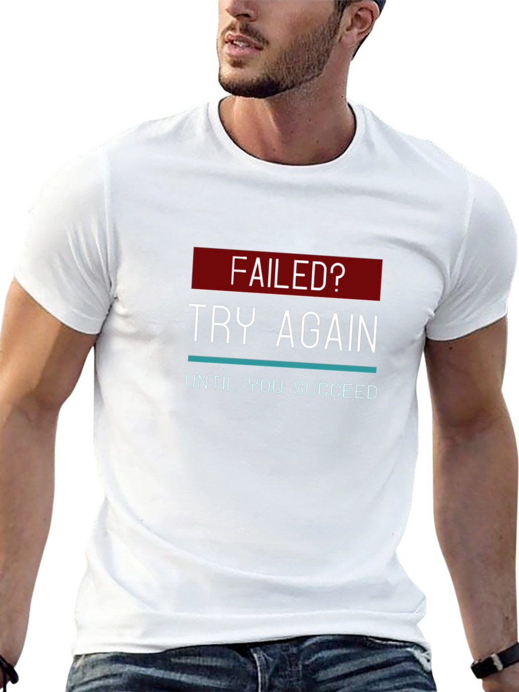 Motivational Try Again Graphic T-Shirt