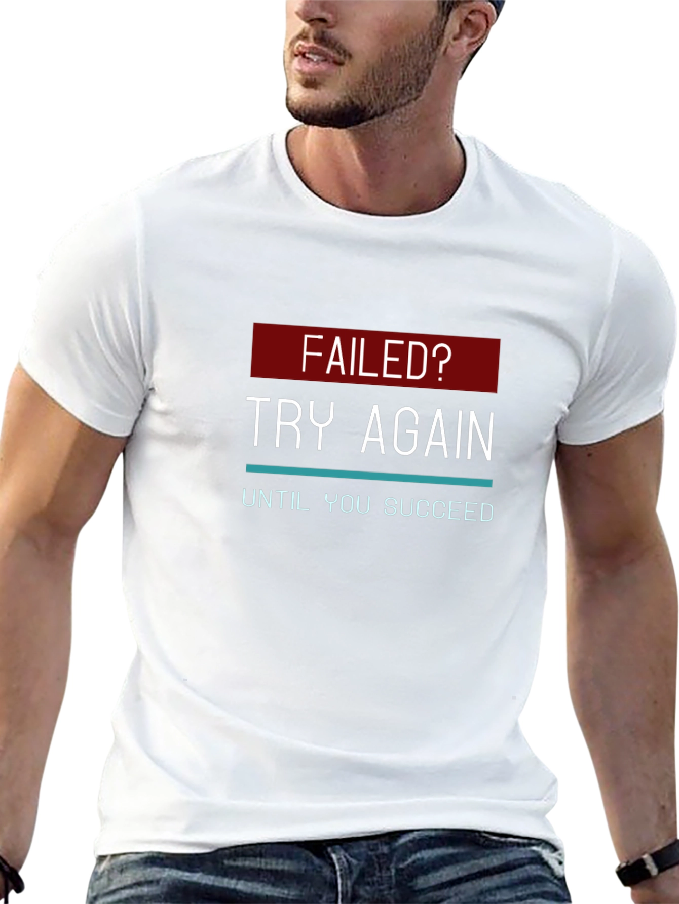 Motivational Try Again Graphic T-Shirt