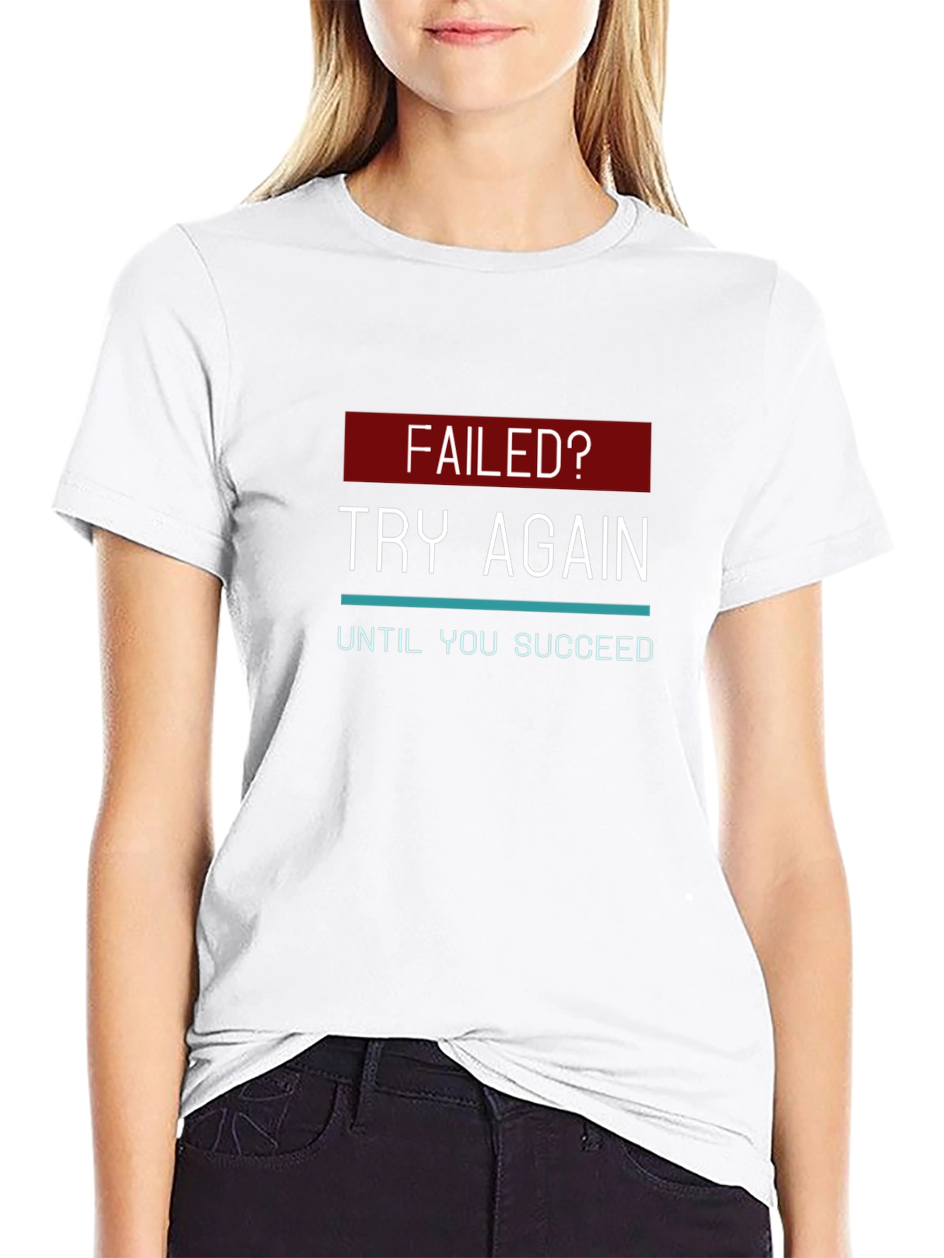 Motivational Try Again Graphic T-Shirt