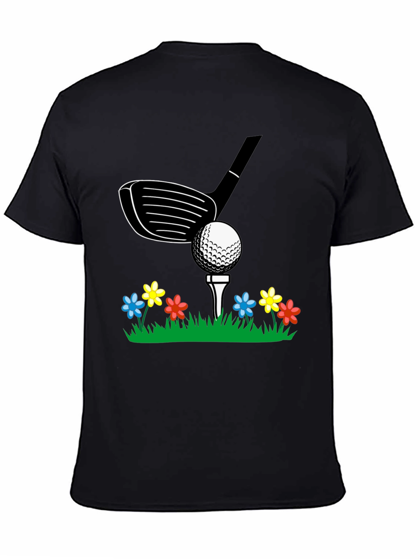 Golf Club & Flowers Graphic Tee