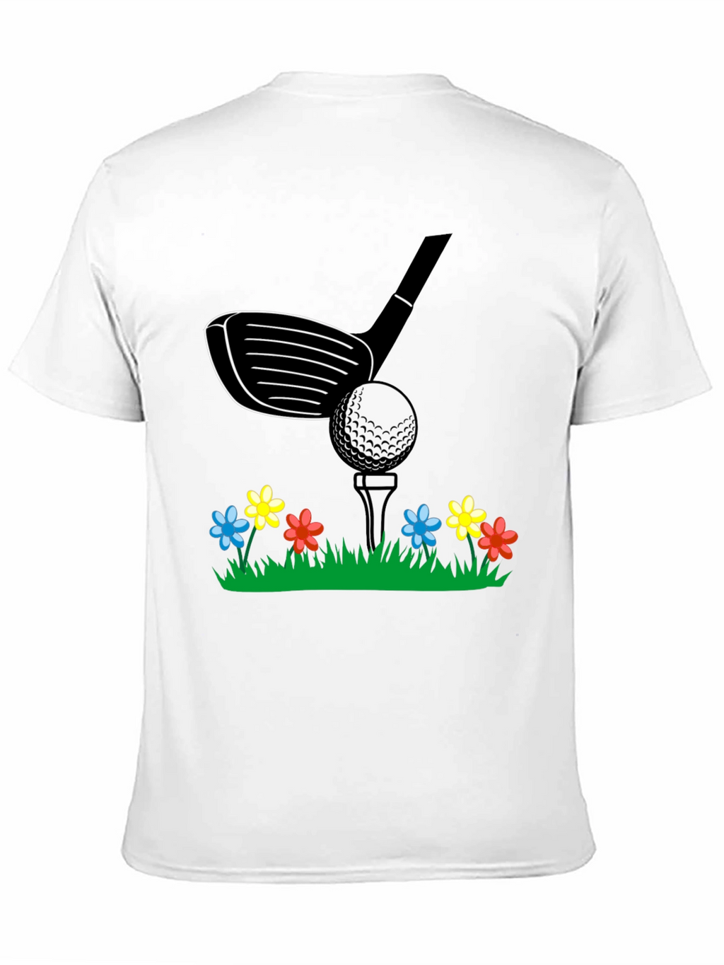Golf Club & Flowers Graphic Tee