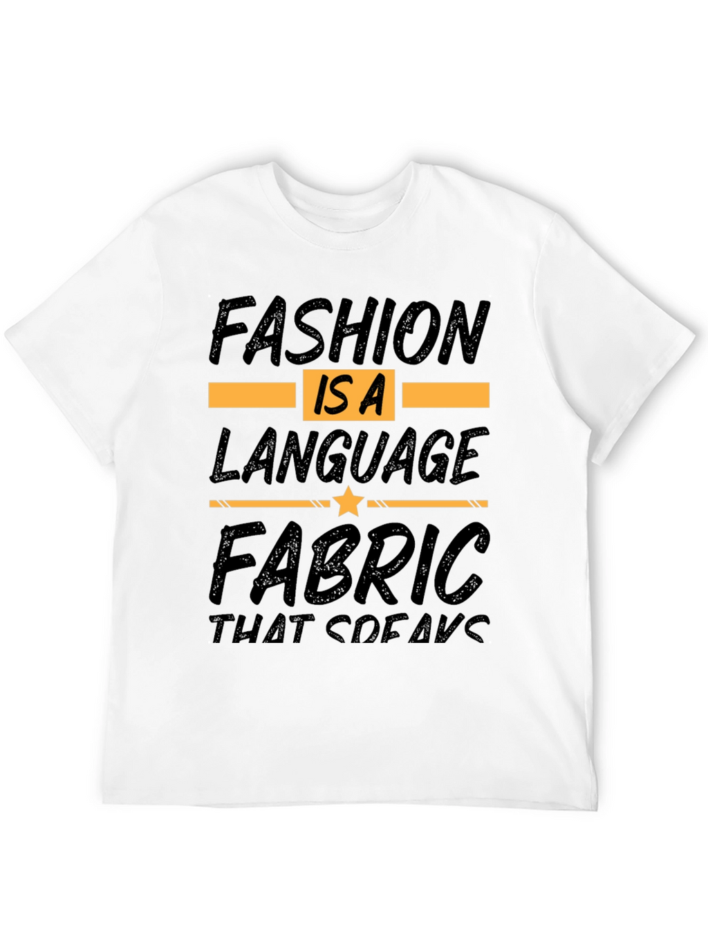 Fashion Is A Language Black Graphic Tee