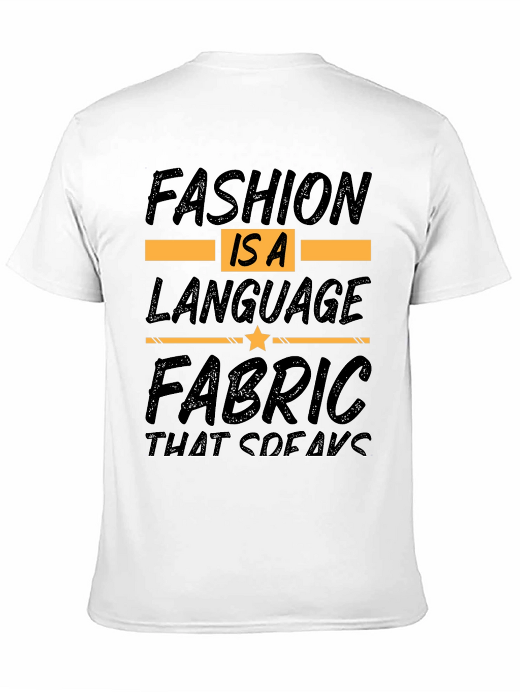 Fashion Is A Language Black Graphic Tee