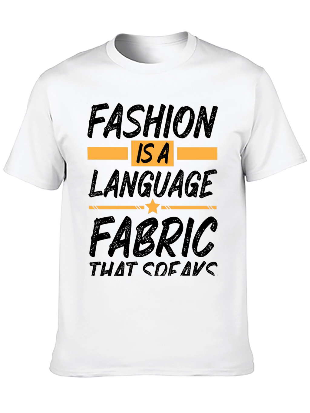 Fashion Is A Language Black Graphic Tee