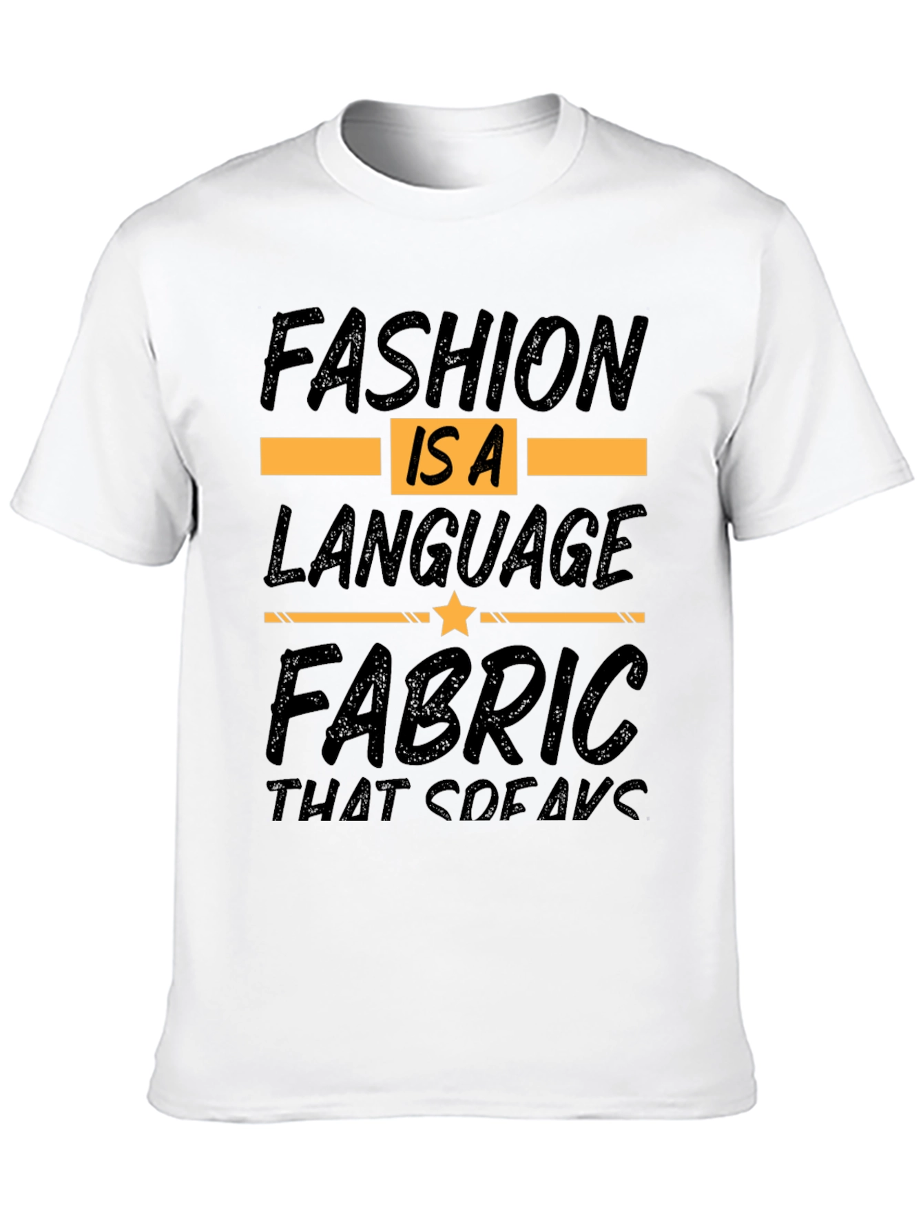 Fashion Is A Language Black Graphic Tee