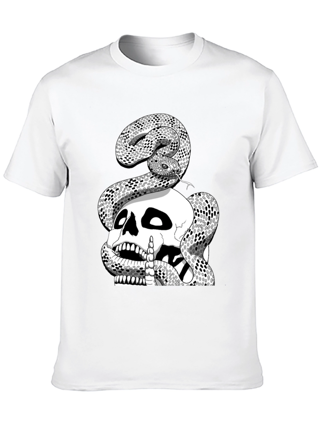 Skull and Snake Graphic Tee - Black T-Shirt