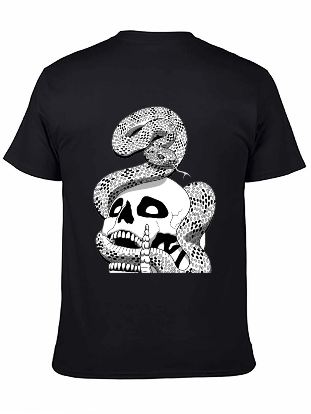 Skull and Snake Graphic Tee - Black T-Shirt