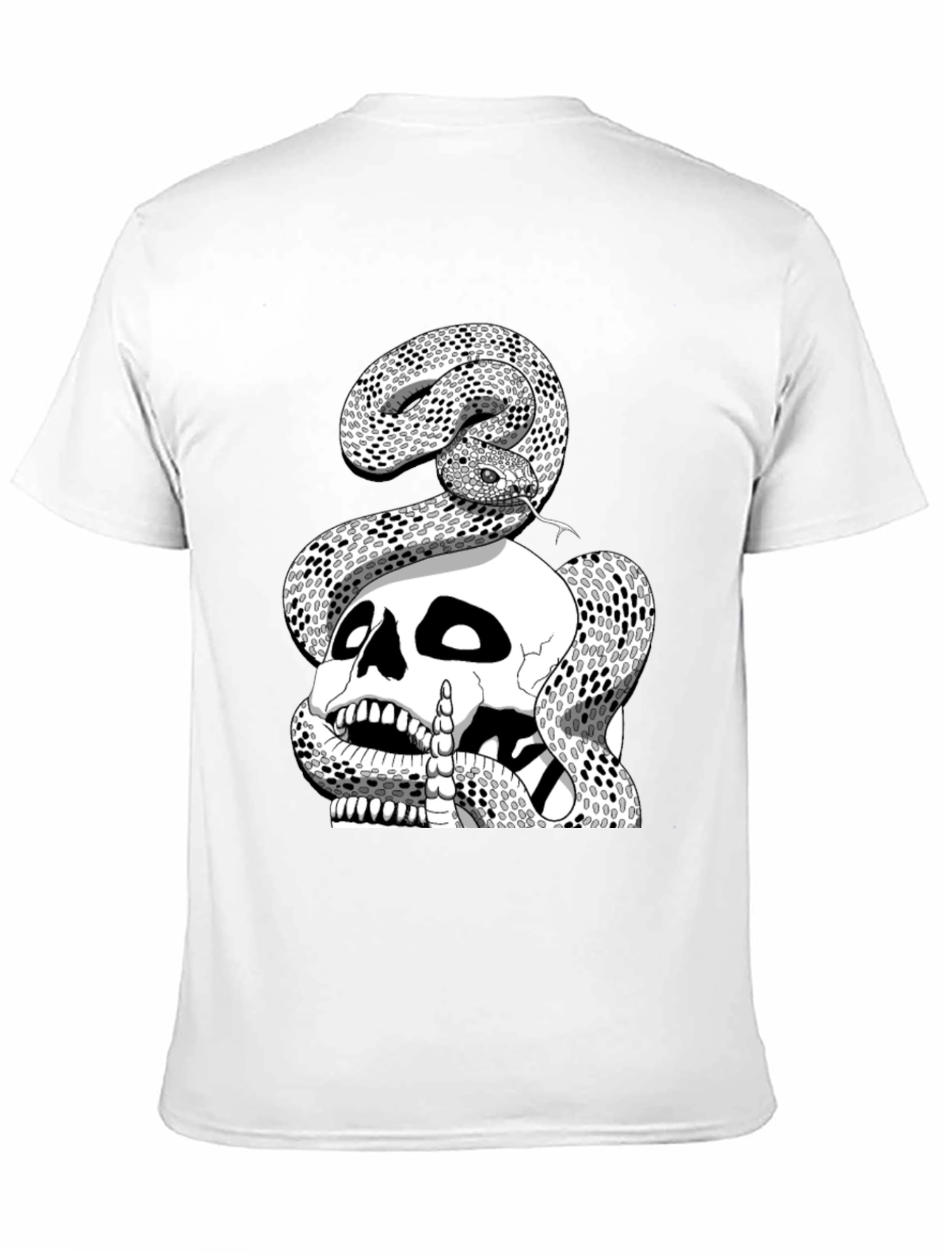 Skull and Snake Graphic Tee - Black T-Shirt