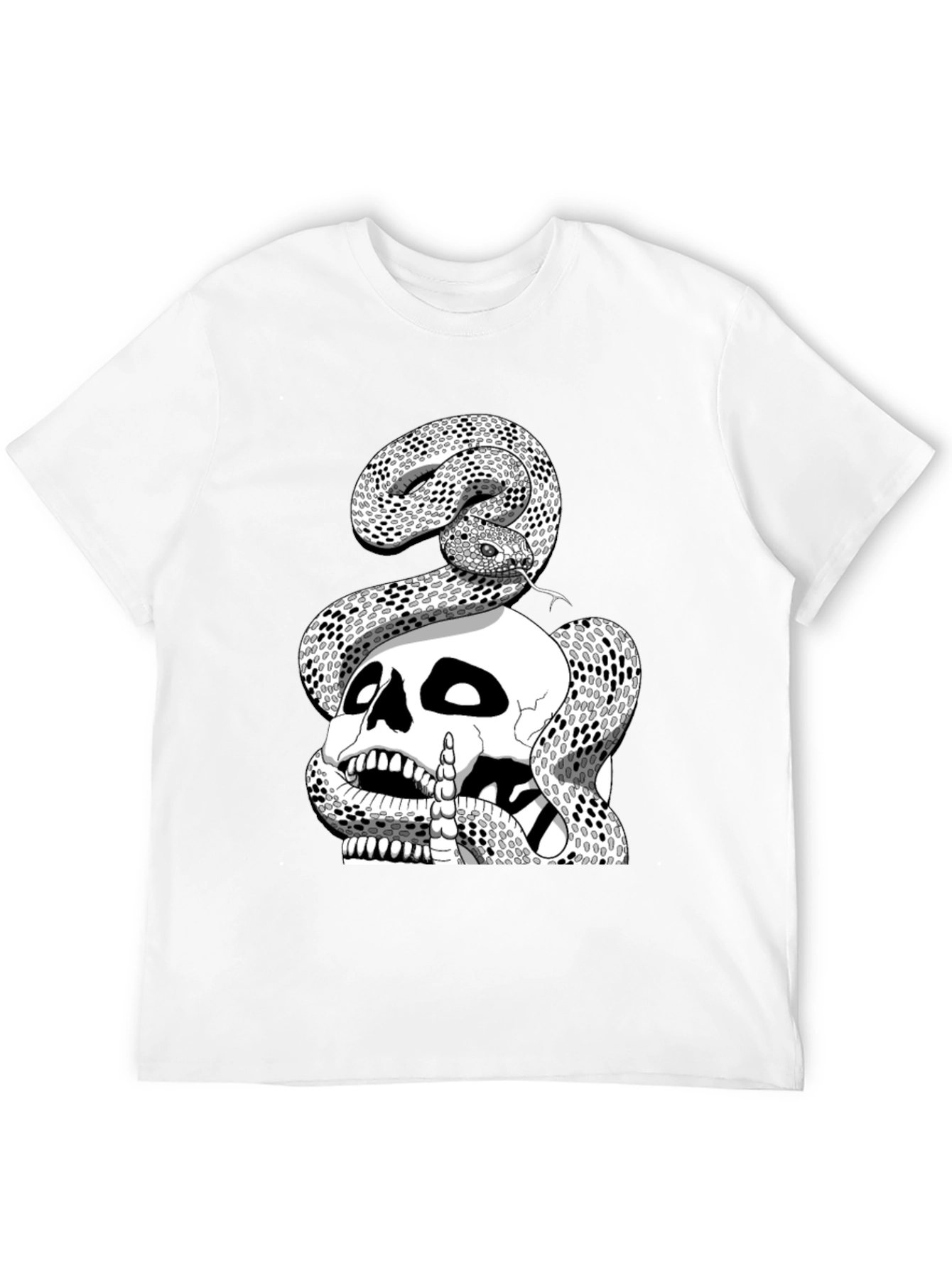 Skull and Snake Graphic Tee - Black T-Shirt