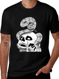 Skull and Snake Graphic Tee - Black T-Shirt