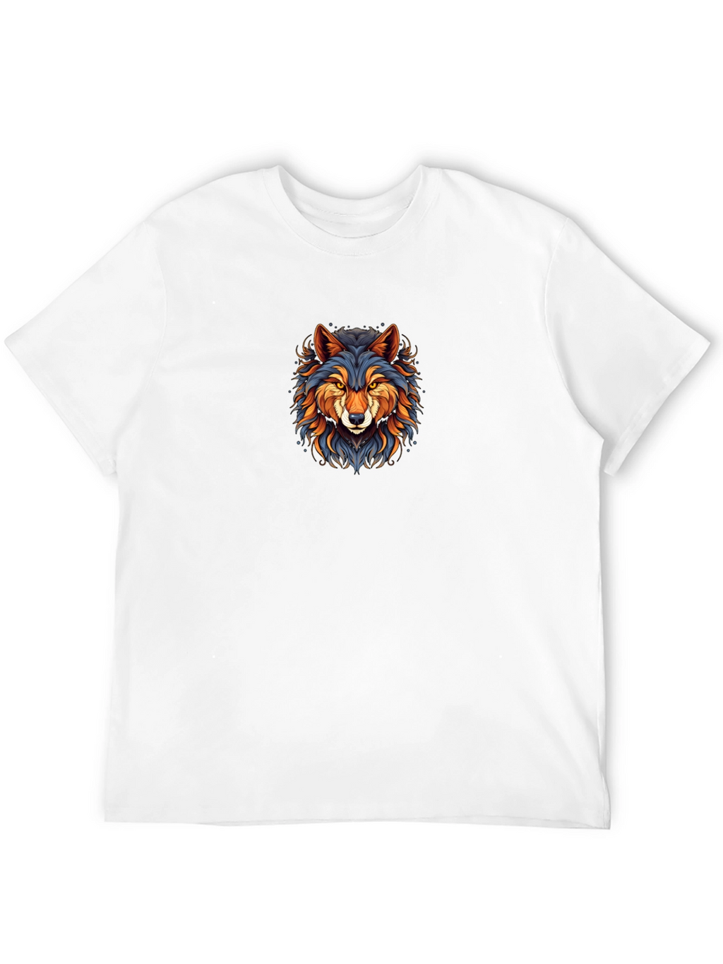 Stylish Wolf Graphic Black T-Shirt
