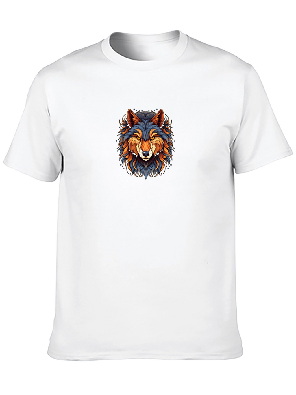 Stylish Wolf Graphic Black T-Shirt