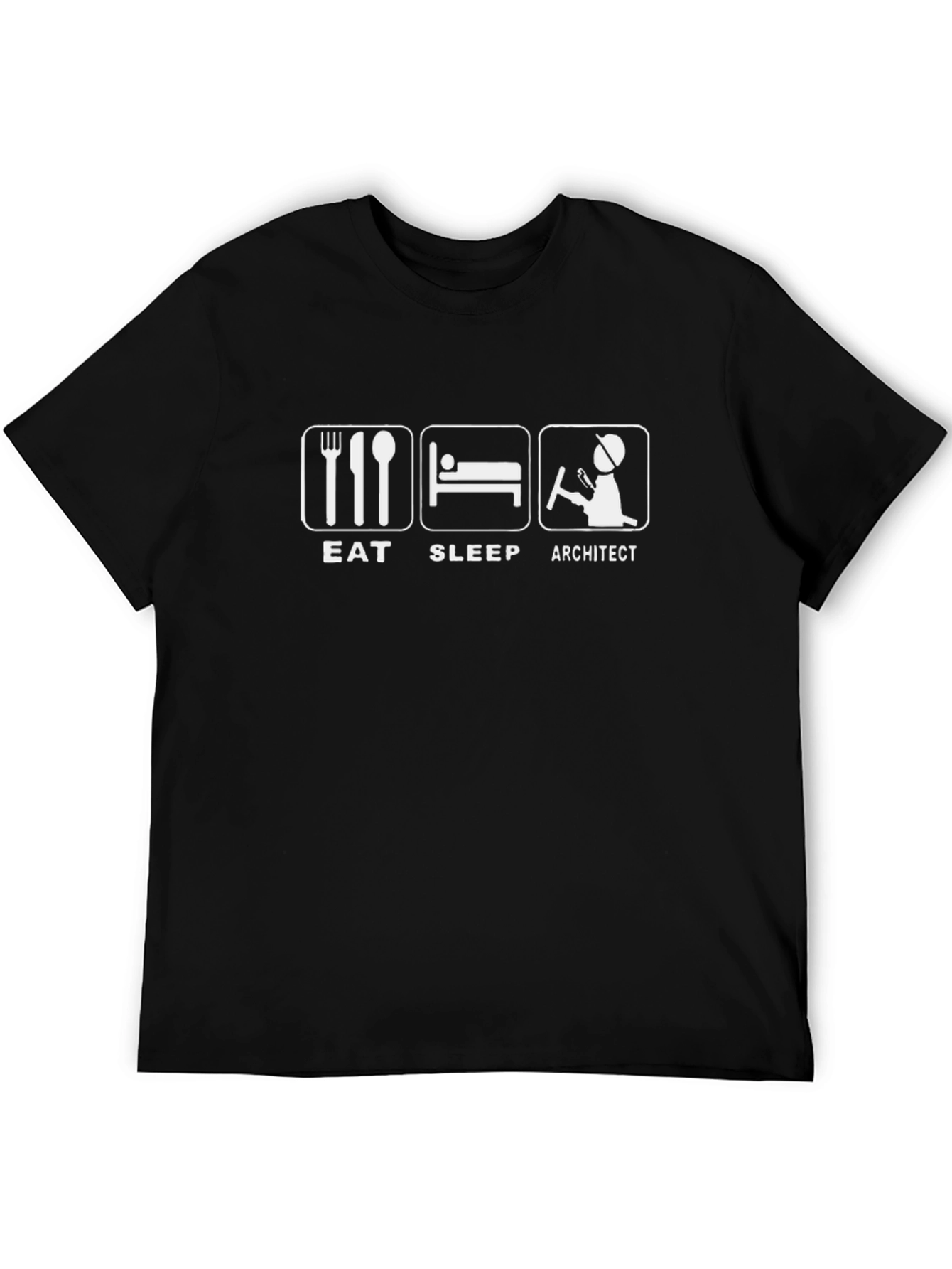 Eat Sleep Architect Black Graphic T-Shirt