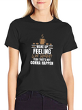 Wake Up Feeling Well Rested? Funny Coffee Graphic T-Shirt