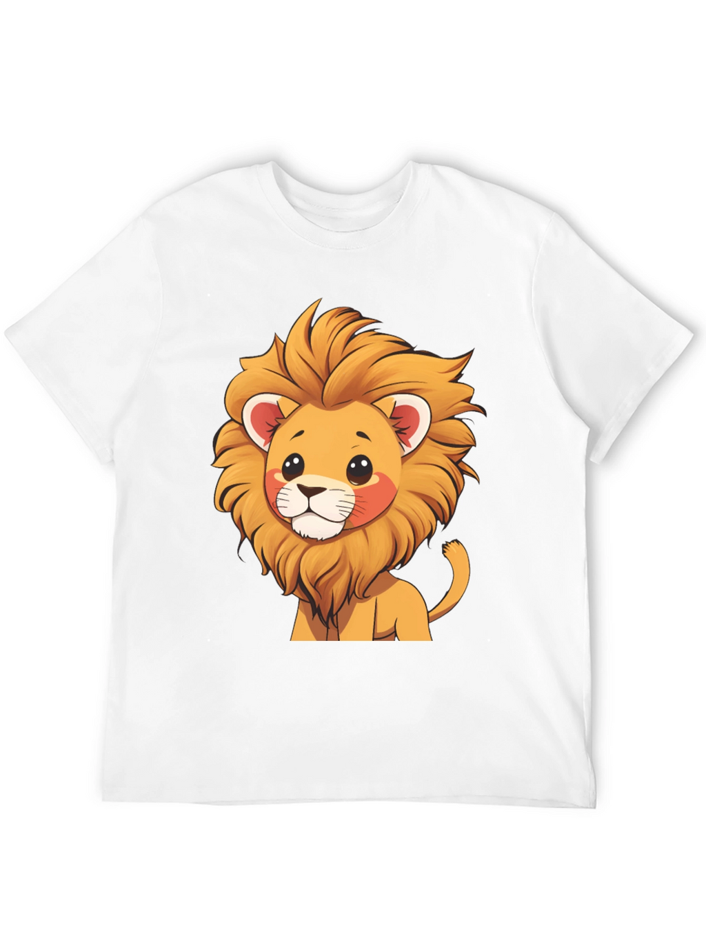 Cute Lion Graphic Tee - Black T-Shirt