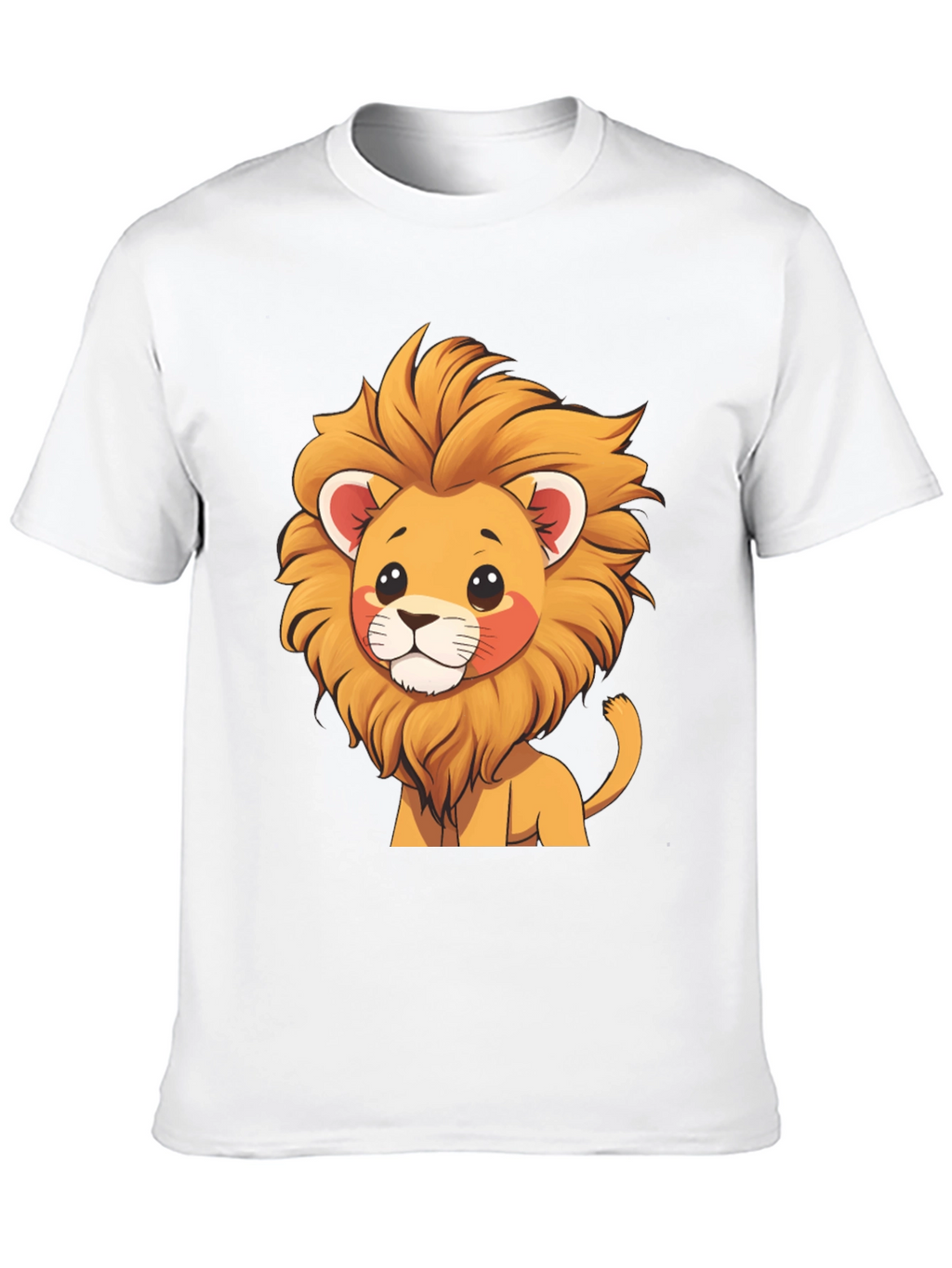 Cute Lion Graphic Tee - Black T-Shirt