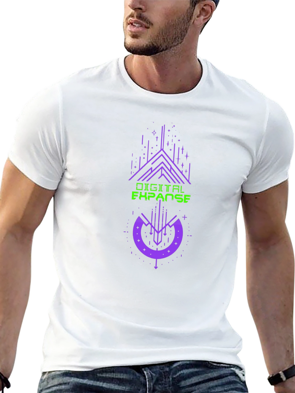 Digital Expanse Graphic Tee - Black