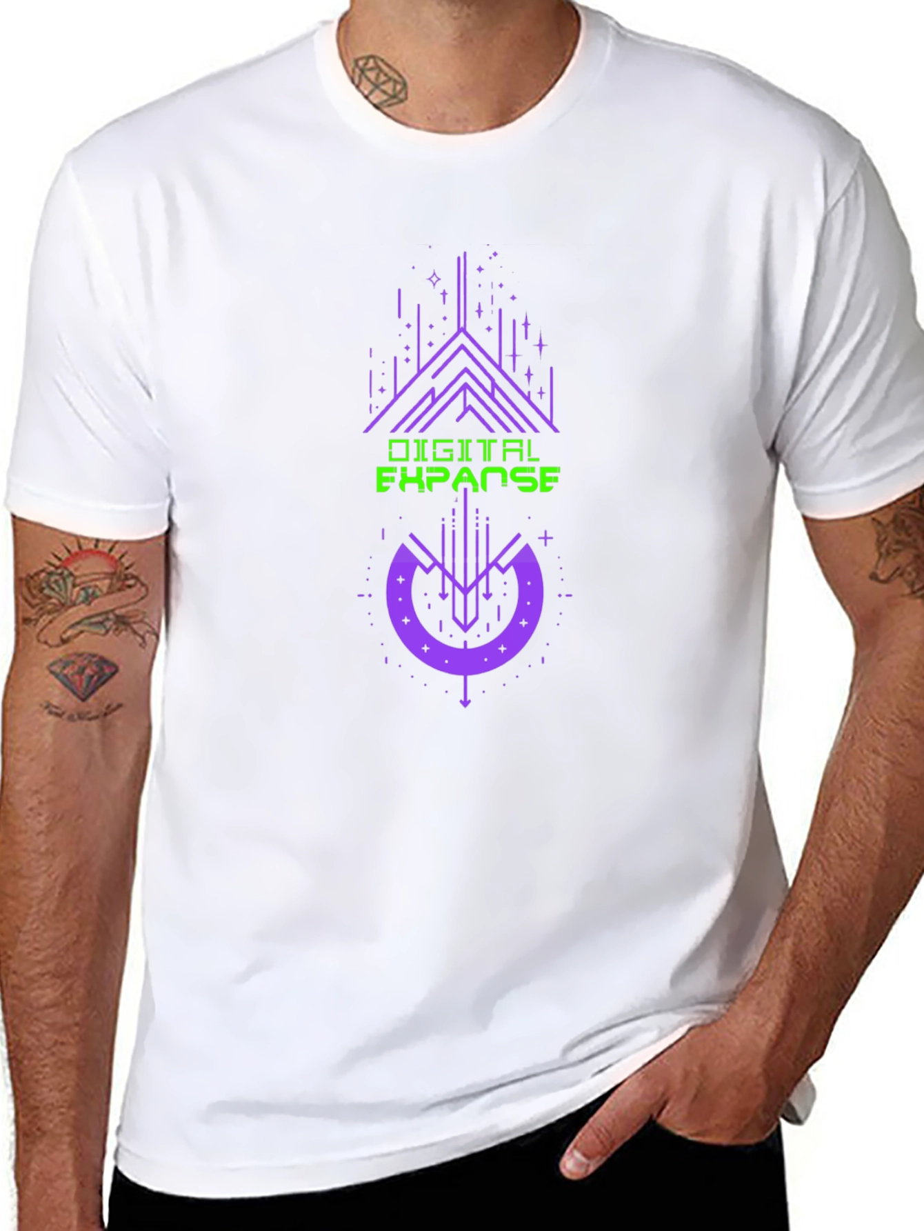 Digital Expanse Graphic Tee - Black