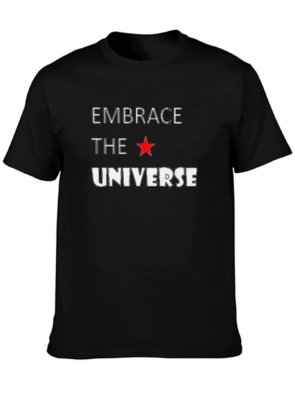 Embrace the Universe Black Graphic T-Shirt