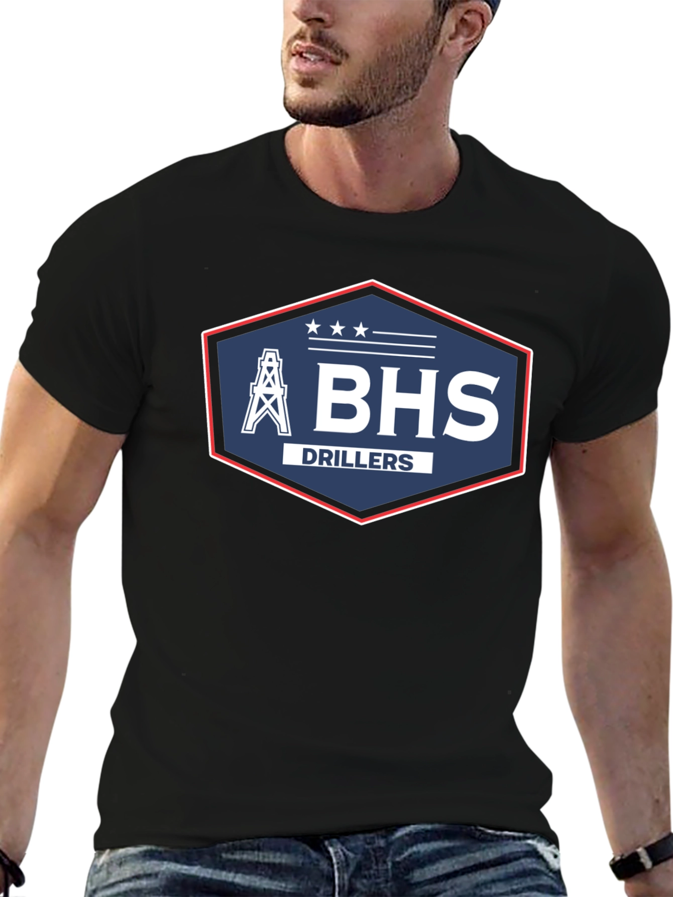BHS Drillers T-Shirt - Black Crew Neck