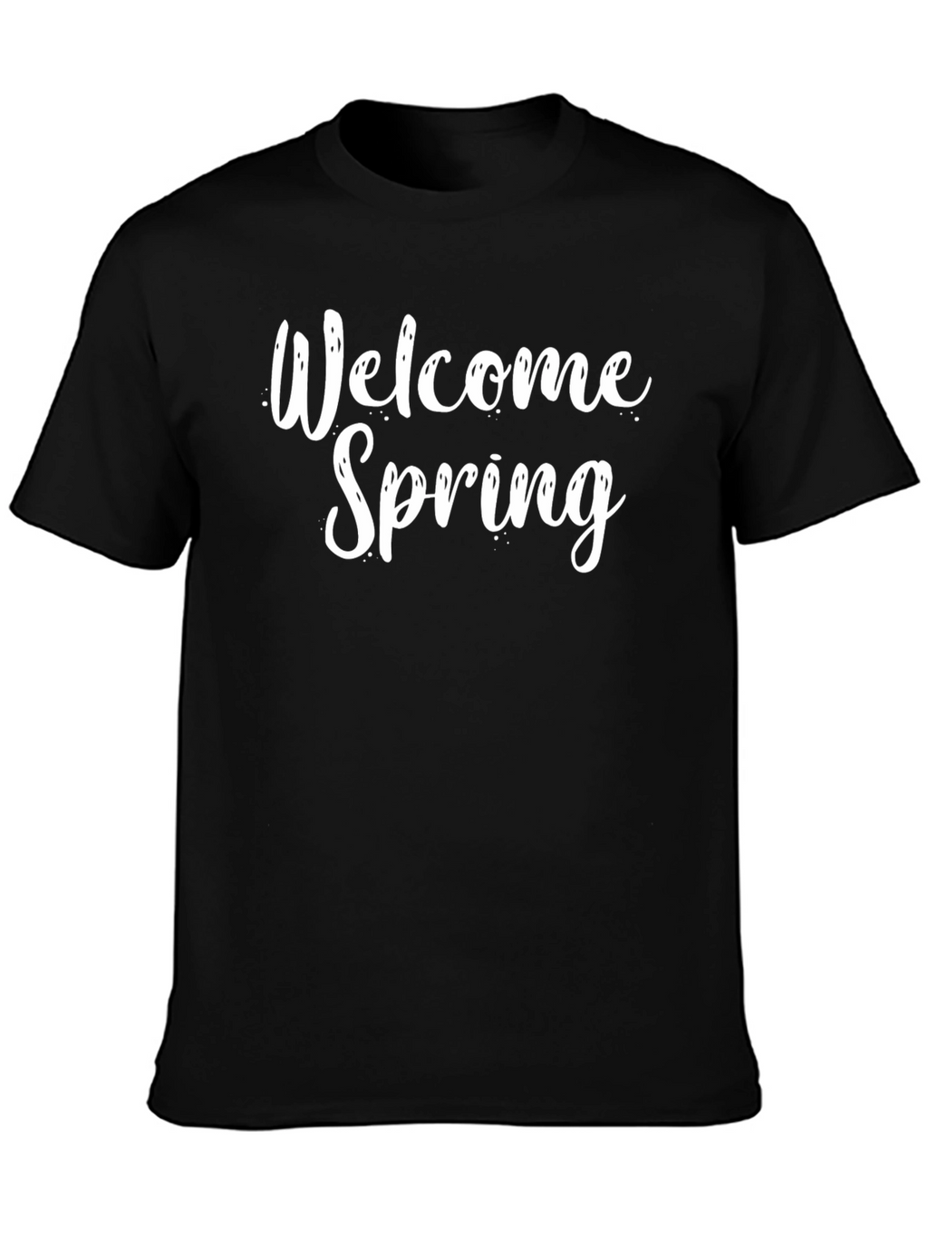 Welcome Spring Graphic T-Shirt - Short Sleeve Black