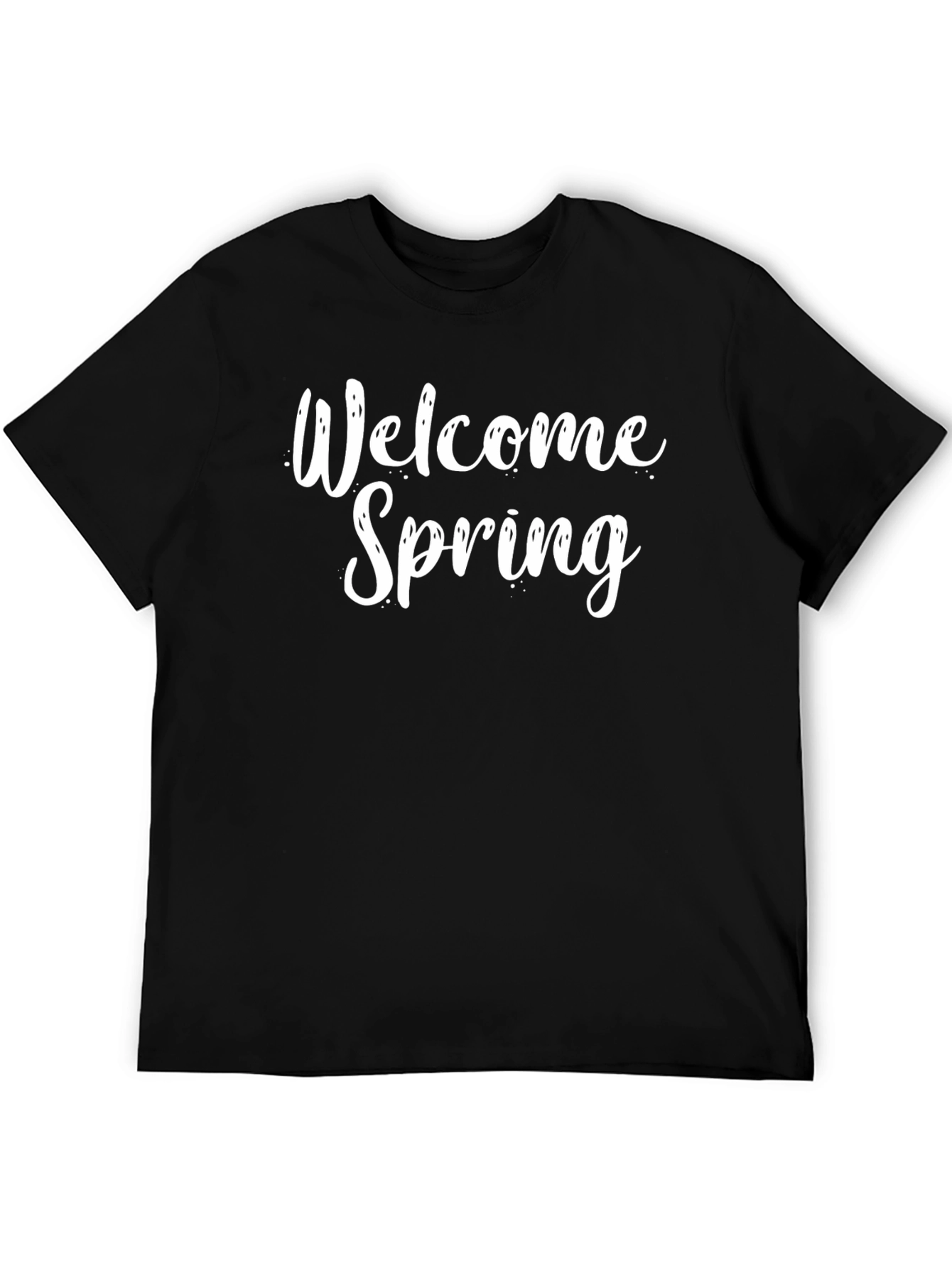 Welcome Spring Graphic T-Shirt - Short Sleeve Black