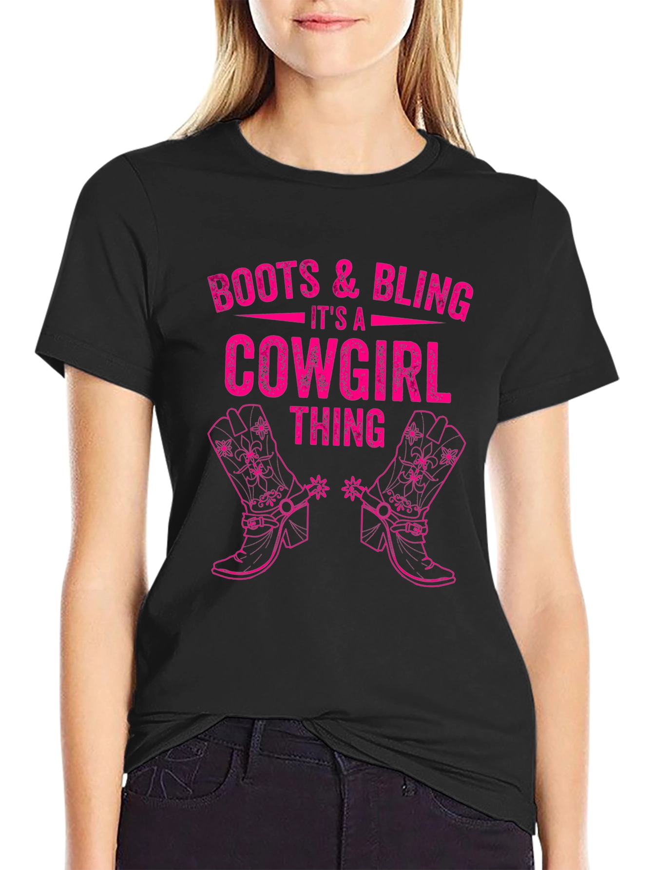Boots & Bling Cowgirl Graphic T-Shirt