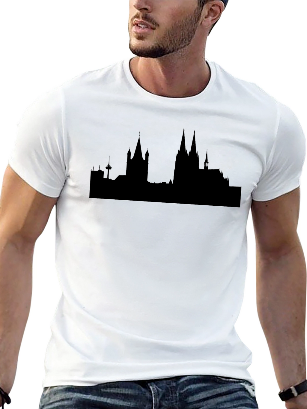 Cologne Skyline Black T-Shirt