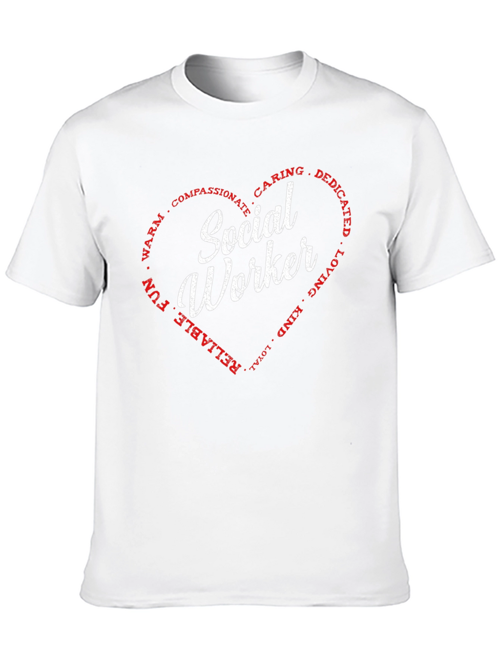 Social Worker Heart T-Shirt - Caring Dedicated Tee