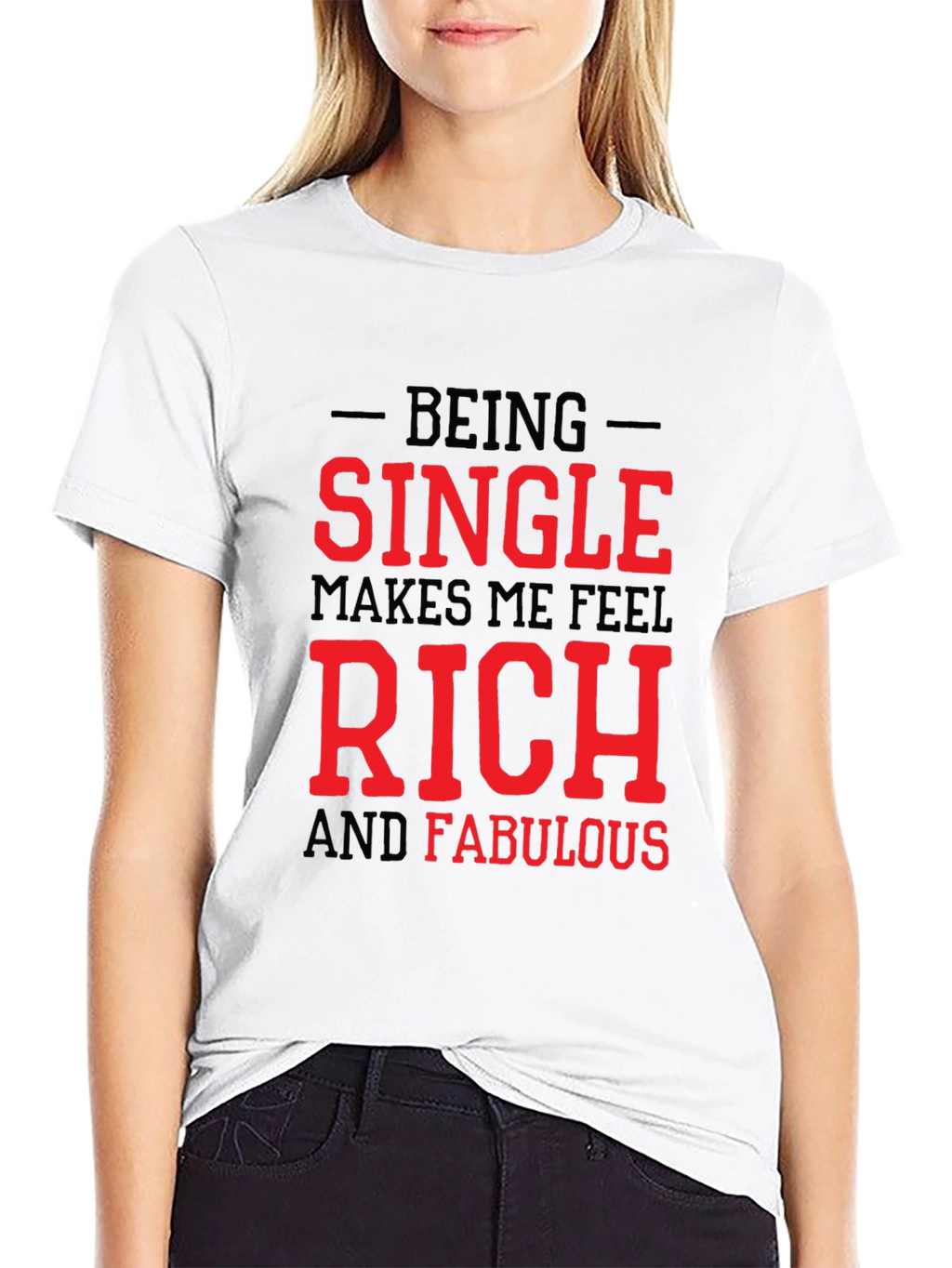 Single Rich & Fabulous Black T-Shirt
