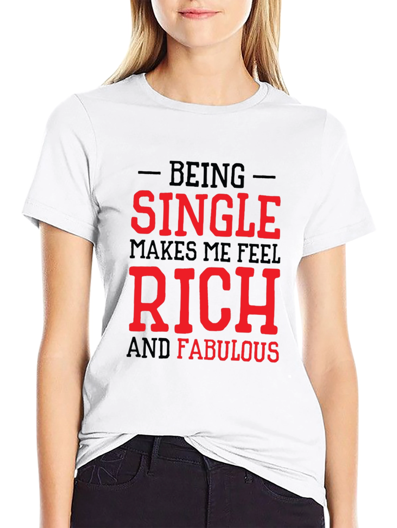 Single Rich & Fabulous Black T-Shirt