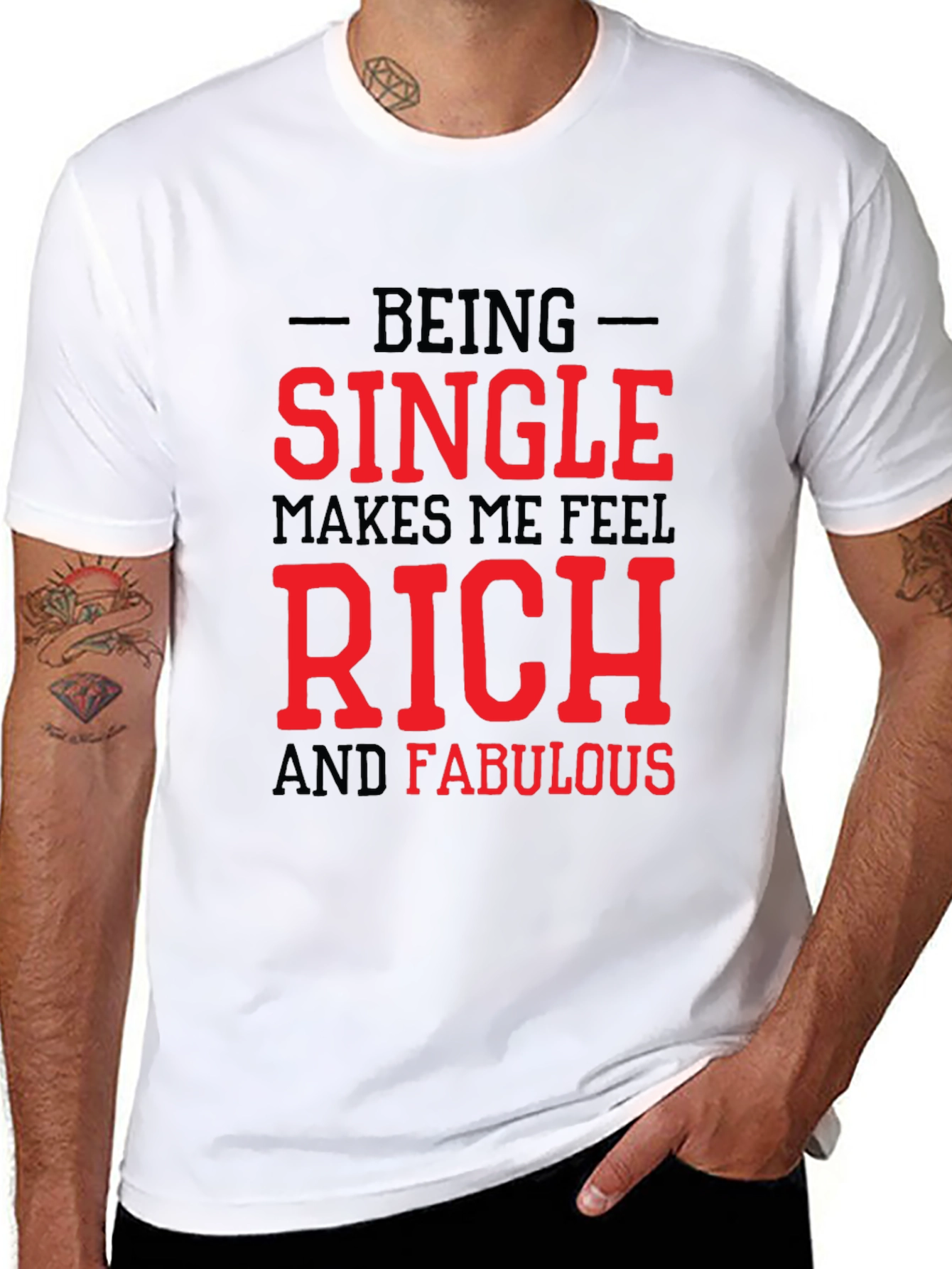 Single Rich & Fabulous Black T-Shirt